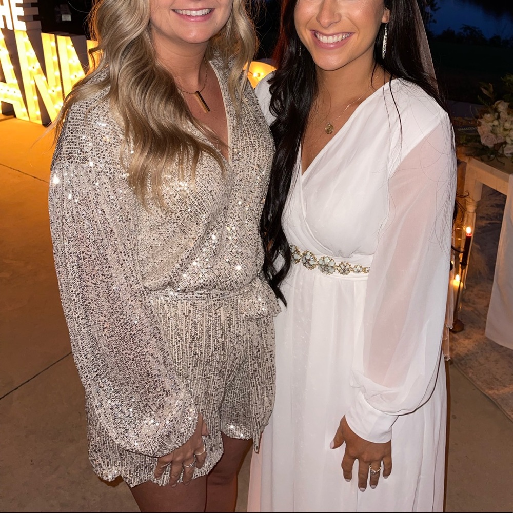 Gold Champagne sequin romper